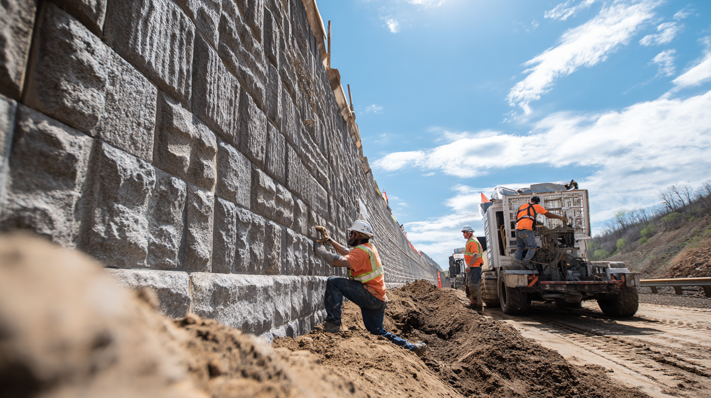 retaining wall installation process