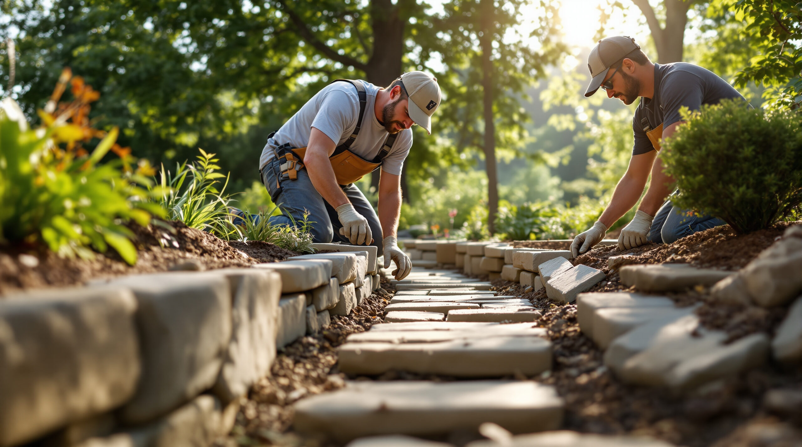 phased landscape installation approach